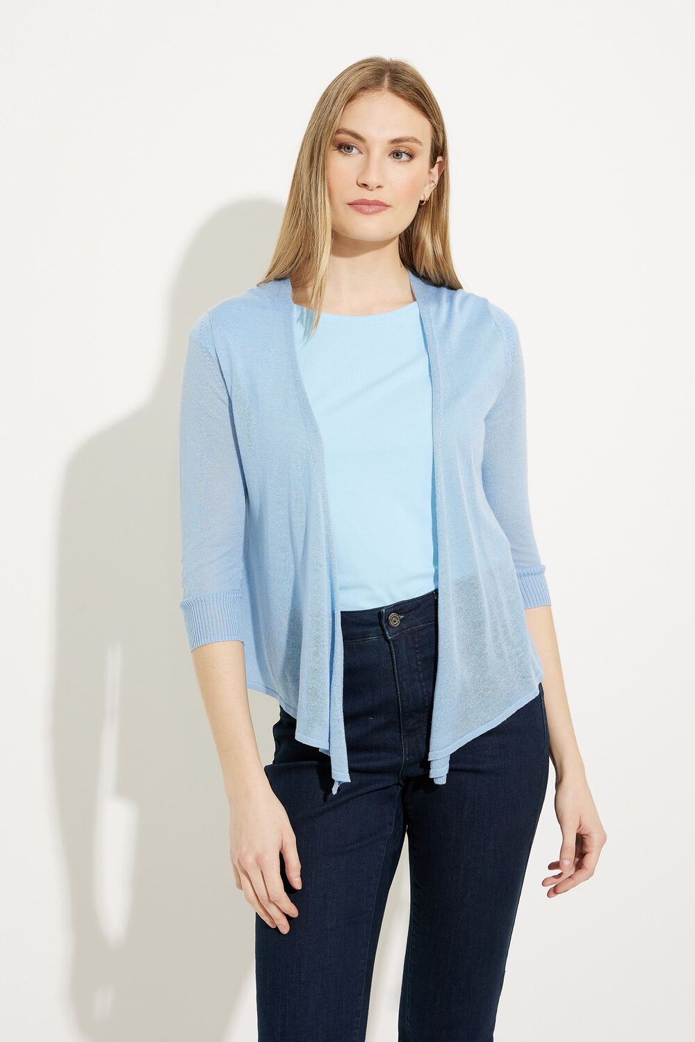 Tie Front Cardigan Style Style A41048. Blue