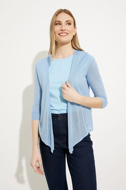 Tie Front Cardigan Style Style A41048. Blue. 3