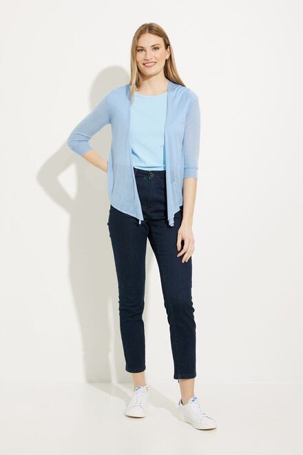 Tie Front Cardigan Style Style A41048. Blue. 5