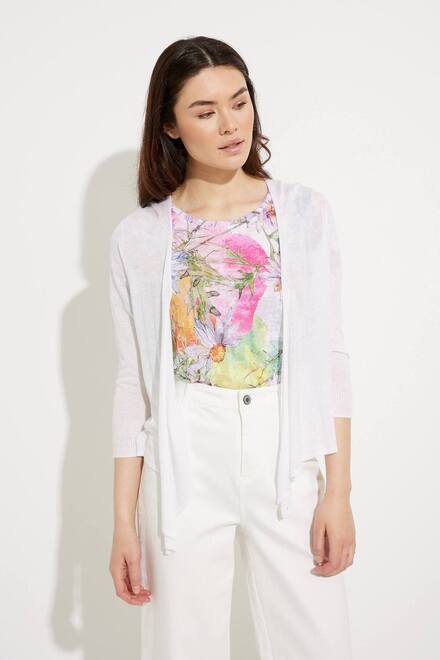 Tie Front Cardigan Style Style A41048. White