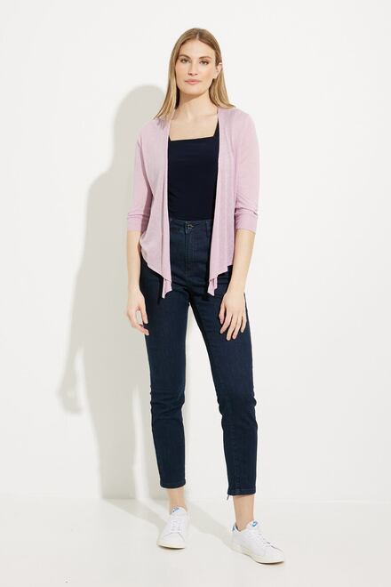Tie Front Cardigan Style Style A41048. Lilac. 5