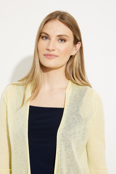 Tie Front Cardigan Style Style A41048. Yellow. 3
