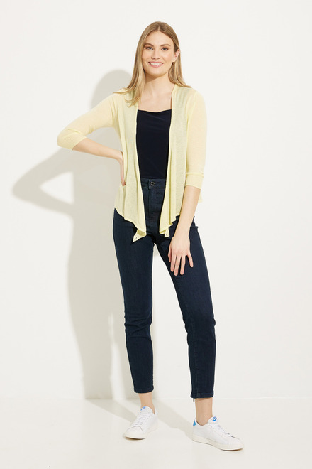 Tie Front Cardigan Style Style A41048. Yellow. 5
