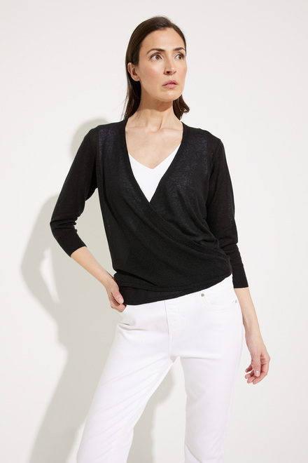 Tie Front Cardigan Style Style A41048. Black