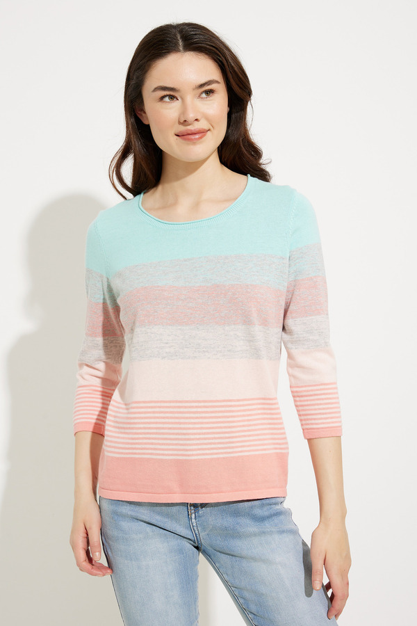 Space Dye Striped Pullover Style A41060. As Sample