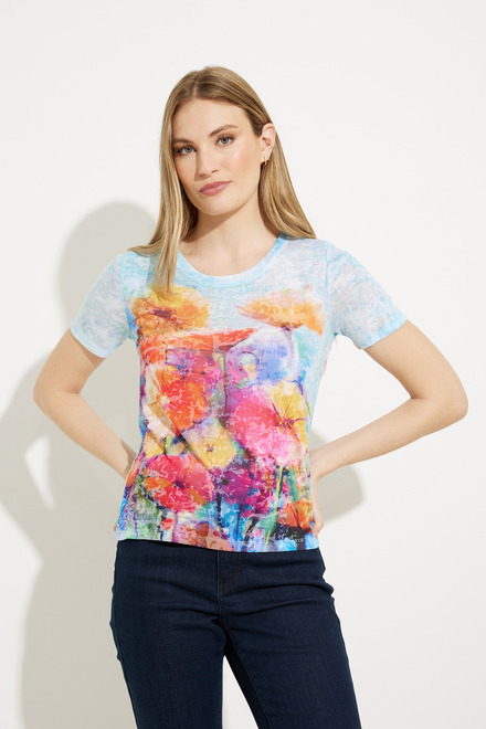 Flower Graphic T-Shirt Style A41065. As sample