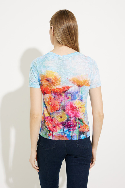 T-shirt &agrave; imprim&eacute; floral Mod&egrave;le A41065. As Sample. 2