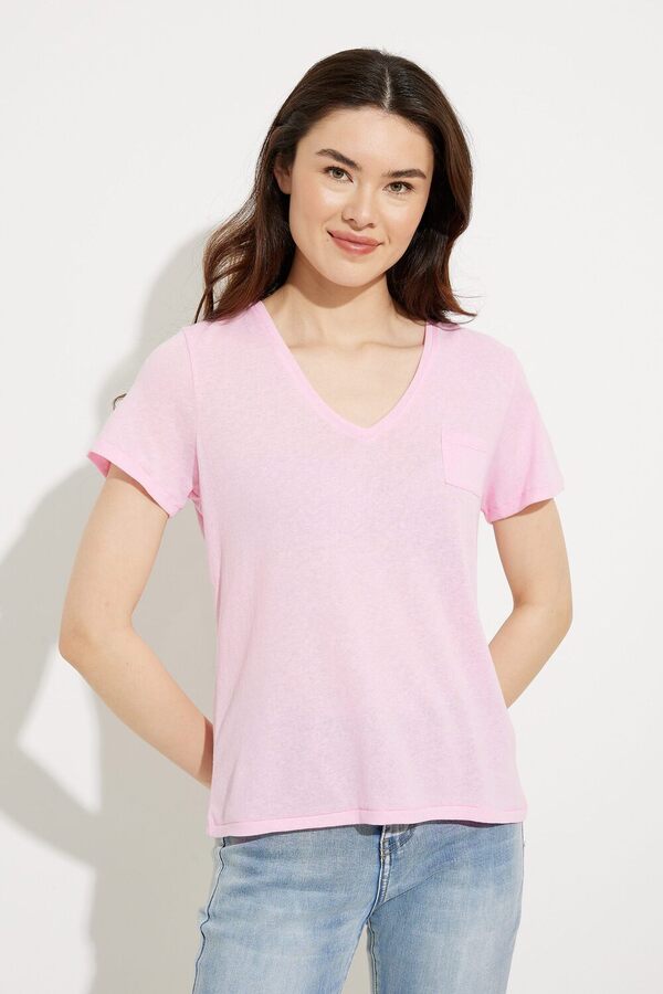 Pocket T-Shirt Style A41091. Pink