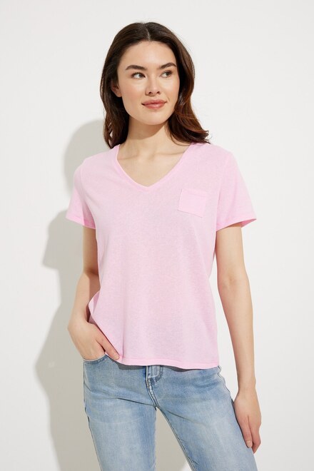 Pocket T-Shirt Style A41091. Pink. 3