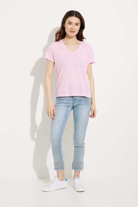Pocket T-Shirt Style A41091. Pink. 5