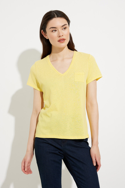 Pocket T-Shirt Style A41091. Yellow