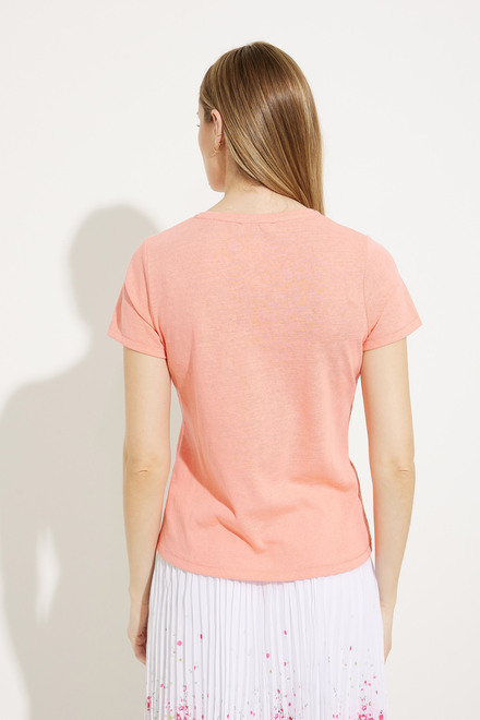 Pocket T-Shirt Style A41091. Coral. 2