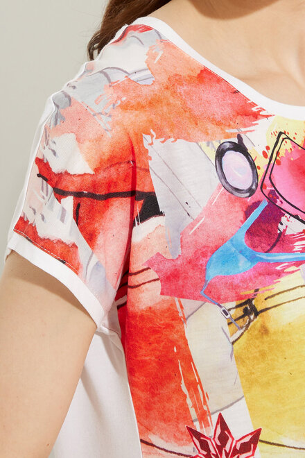 Abstract Graphic Print T-Shirt Style A41100. As Sample. 3