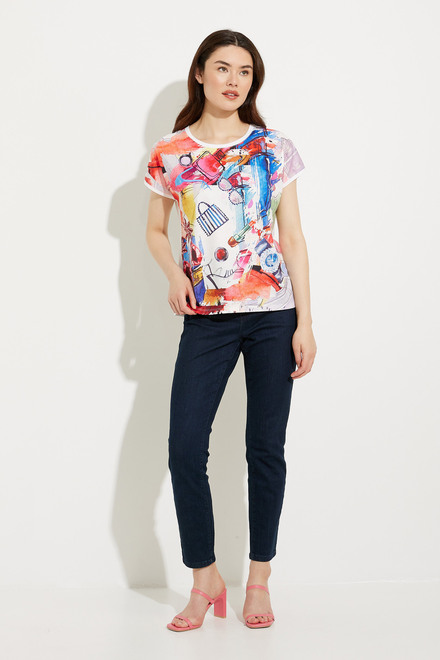 Abstract Graphic Print T-Shirt Style A41100. As Sample. 5