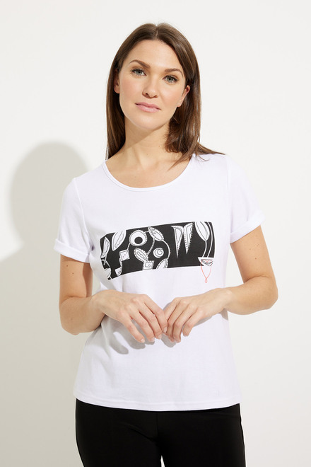 Graphic Front T-Shirt Style A41120. White