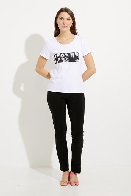 T-shirt &agrave; imprim&eacute; cadre mod&egrave;le A41120. Blanc. 5