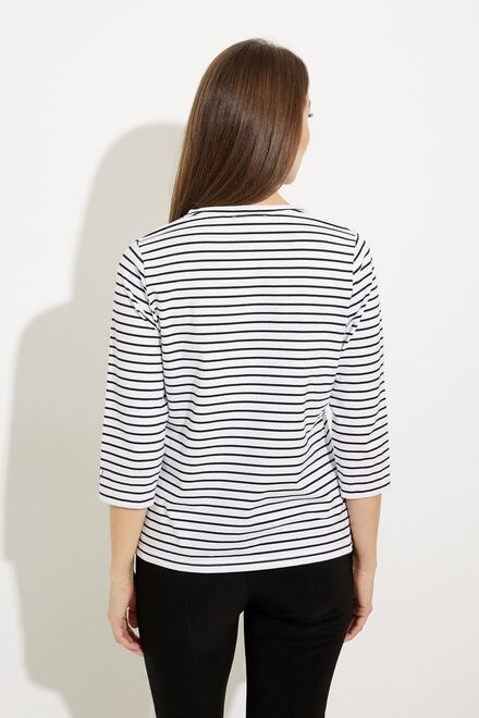 Striped V-Neck T-Shirt Style A41122. As Sample. 2