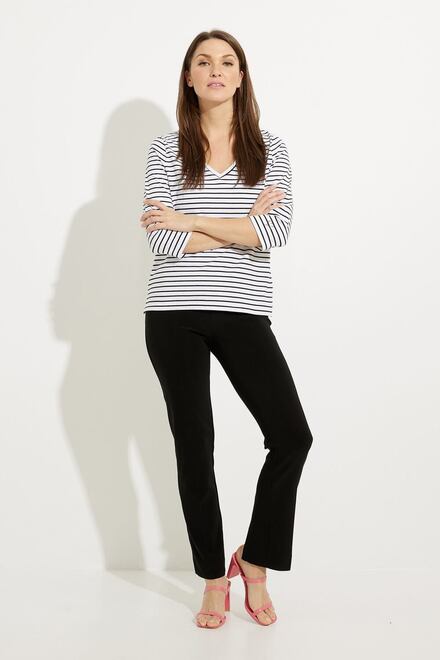 Striped V-Neck T-Shirt Style A41122. As Sample. 5