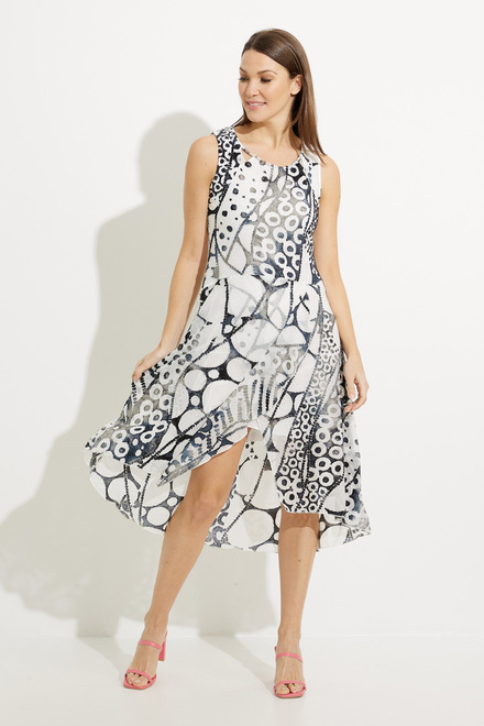 Mixed Print A-Line Dress Style A41148. As Sample. 5