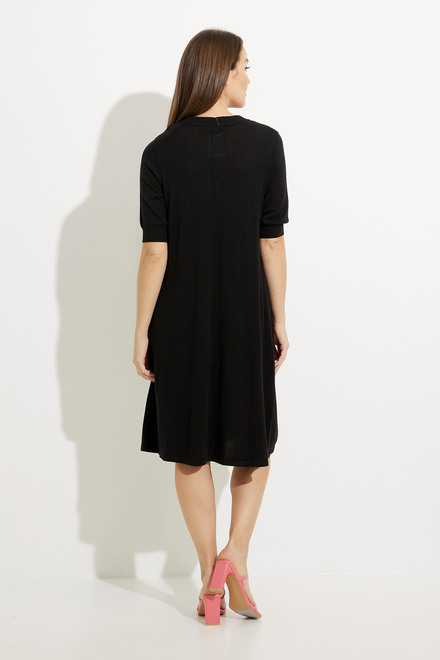 Cut-Out Neck Dress Style A41150. Black. 2