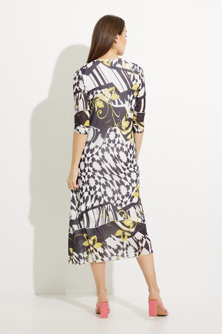 Mixed Print 3/4 Sleeve Dress Style A41152. As Sample. 2
