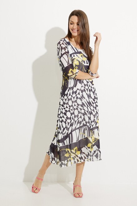 Mixed Print 3/4 Sleeve Dress Style A41152. As Sample. 5