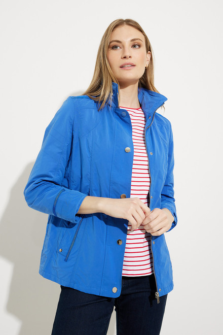 Button Front Jacket Style A41182. Blue. 4