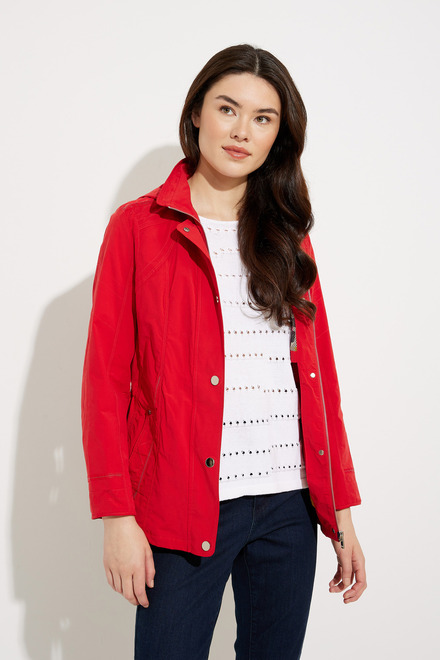Button Front Jacket Style A41182. Red