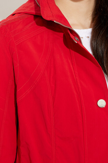 Button Front Jacket Style A41182. Red. 3