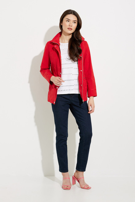Button Front Jacket Style A41182. Red. 5