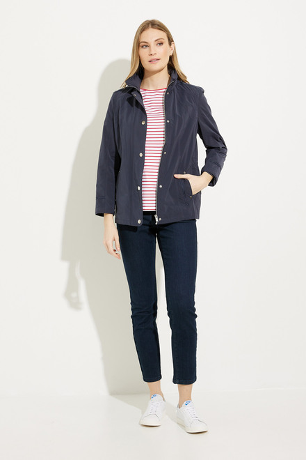Button Front Jacket Style A41182. Navy. 5