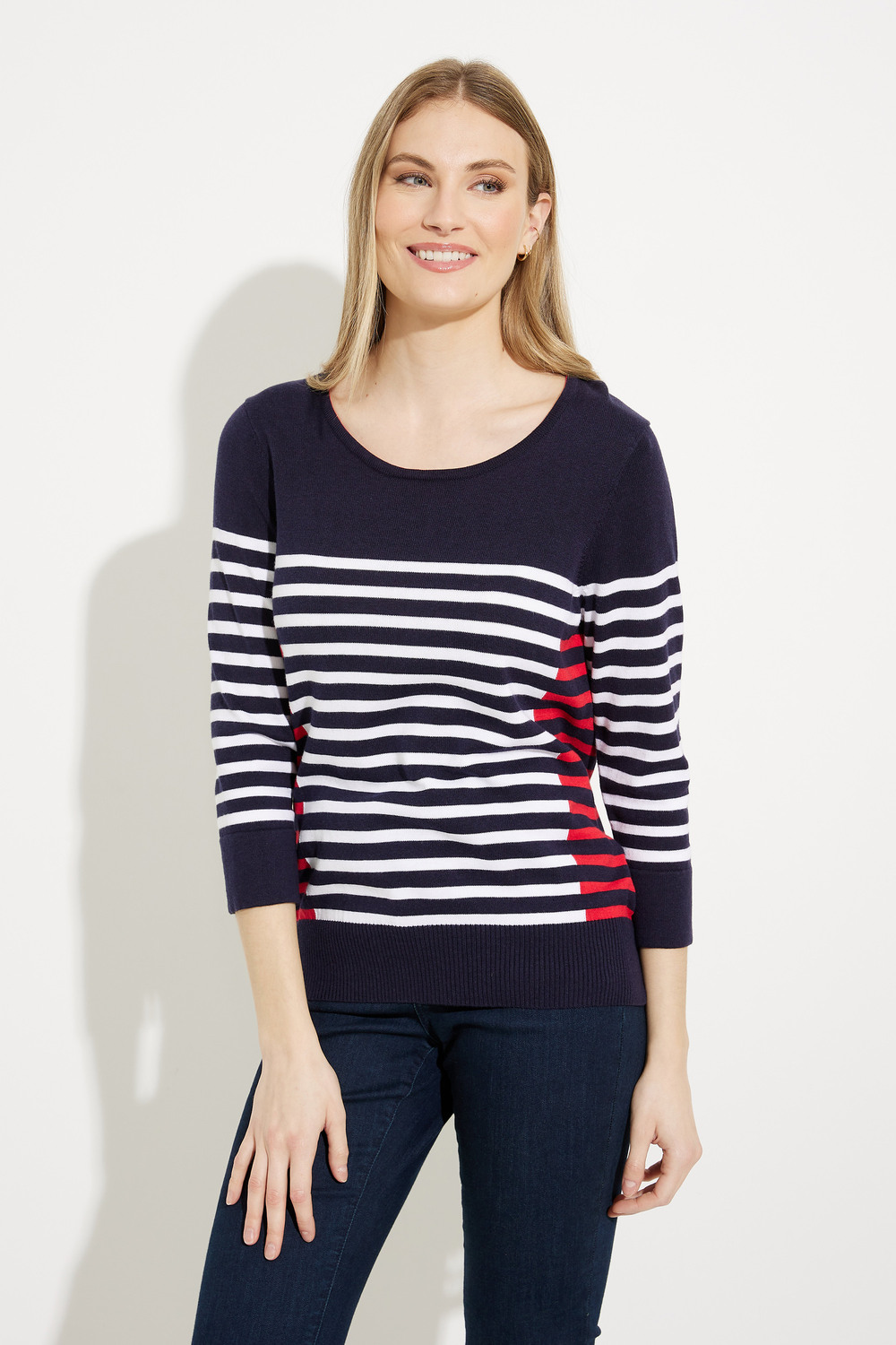 Pull-over à rayures modèle A41185. As Sample
