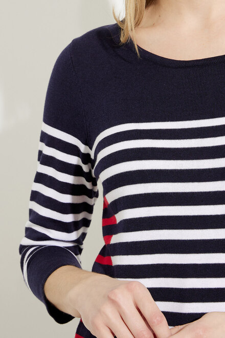 Striped Colour-Blocked Pullover Style A41185. As Sample. 3