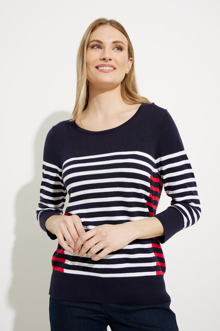 Striped Colour-Blocked Pullover Style A41185. As Sample. 4