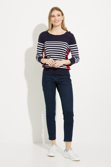 Striped Colour-Blocked Pullover Style A41185. As Sample. 5
