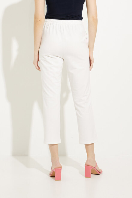 Drawstring Cropped Pants Style A41202. Off-white. 2