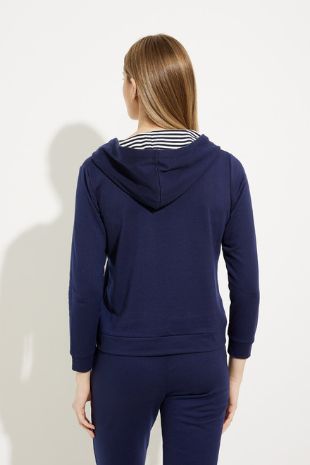 Hooded Sweater Style A41205. Navy. 2