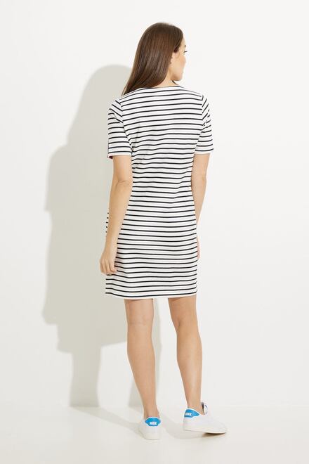 Mixed Striped Dress Style A41208 . Off-white. 2
