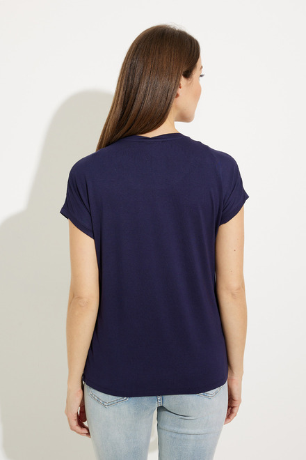 T-shirt ajust&eacute; &agrave; col rond mod&egrave;le A41226. Bleu. 2
