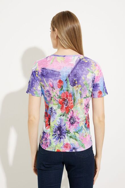 Floral V-Neck T-Shirt Style A41265. As Sample. 2