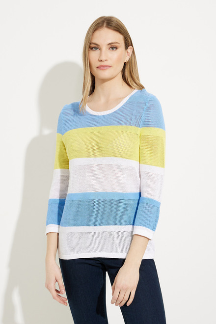 Colour-Blocked Knit Pullover Style A41268. As sample