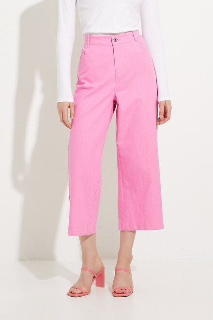 Cropped Wide Leg Pants Style A41277. Pink