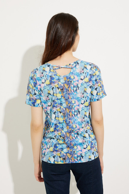 Crossover Neck Printed T-Shirt Style A41278. As Sample. 2