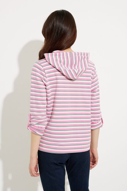 Striped Hooded Cardigan Style A41309. As Sample. 2