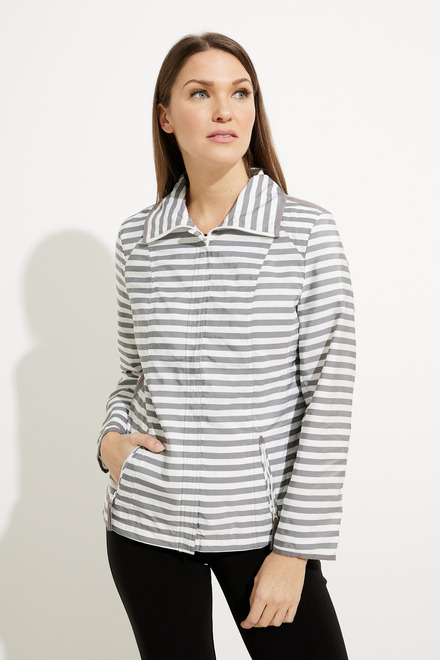 Striped Zip-Up Jacket Style A41322