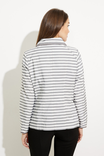 Striped Zip-Up Jacket Style A41322. Silver. 2