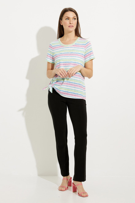 Striped Waist Tie T-Shirt Style A41340. As Sample. 5