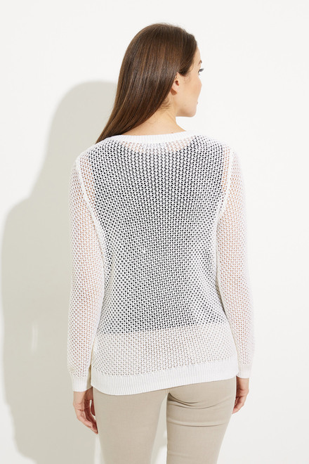 Crochet Knit Sweater Style A41357. Off-white. 2