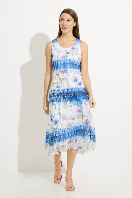 Floral & Tie-Dye Print Dress Style A41408