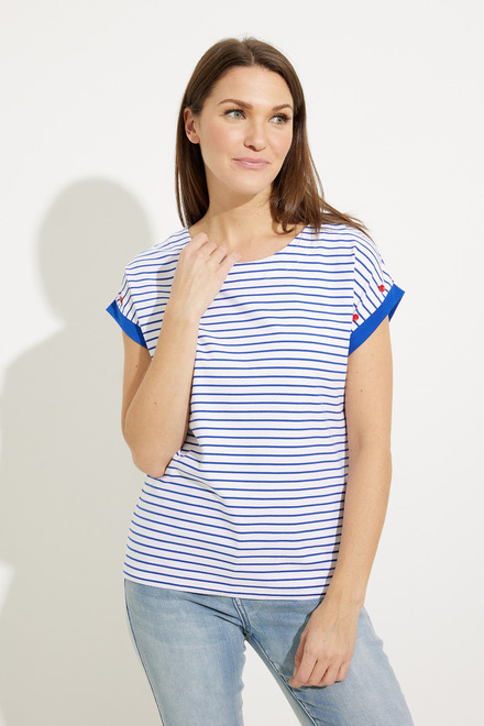 Striped Loose-Fit T-Shirt Style A41416. As sample